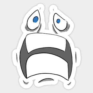 Scaredy Face Sticker